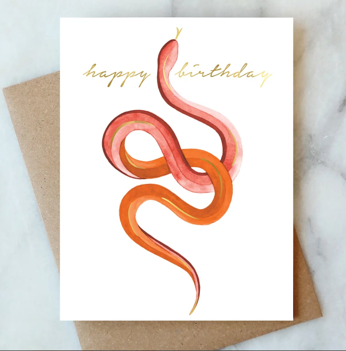 Happy Birthday Serpent Greeting Card